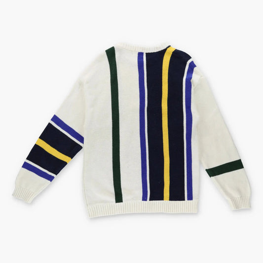 Vintage CHAPS RALPH LAUREN Colour Block Embroidered Stripe Knit Sweatshirt (L-XL) Vintage Sole Melbourne