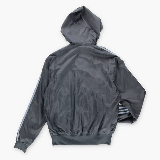 Vintage ADIDAS Embroidered Logo Grey & Black Windbreaker Jacket (M) Vintage Sole Melbourne