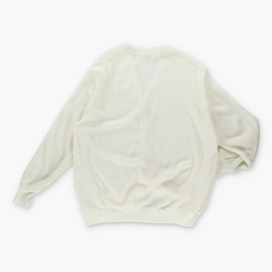 Vintage LACOSTE Izod Cream Button Up Lightweight Cardigan (XL) Vintage Sole Melbourne