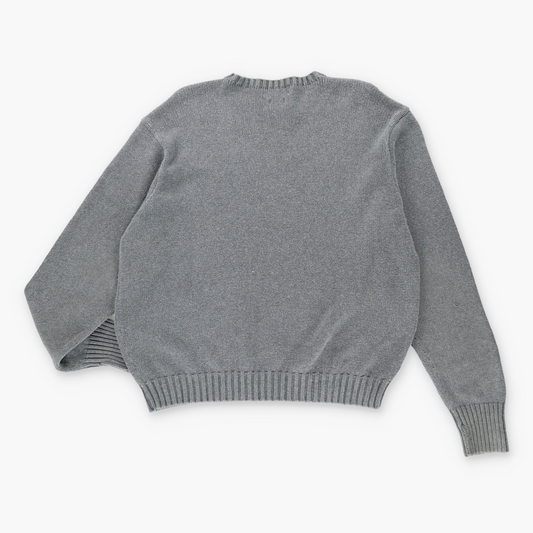 Vintage POLO RALPH LAUREN Embroidered Knit Grey & Black Sweater (XXL) Vintage Sole Melbourne