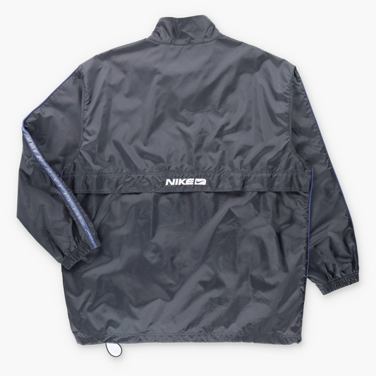 Vintage NIKE Vented Black & Blue Embroidered Logo Full Zip Windbreaker Jacket (XL) Vintage Sole Melbourne