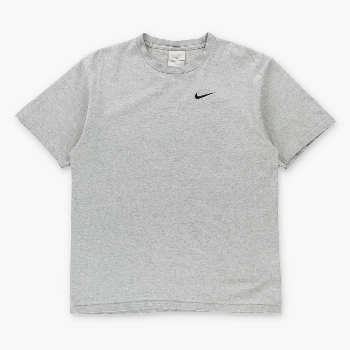 Vintage NIKE Big Embroidered Swoosh Logo Heather Grey T-Shirt (M-L) Vintage Sole Melbourne