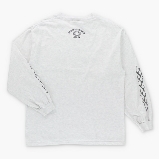 Vintage HARLEY DAVIDSON Embroidered Logo Waco Texas Y2K Long Sleeve Tee (L) Vintage Sole Melbourne