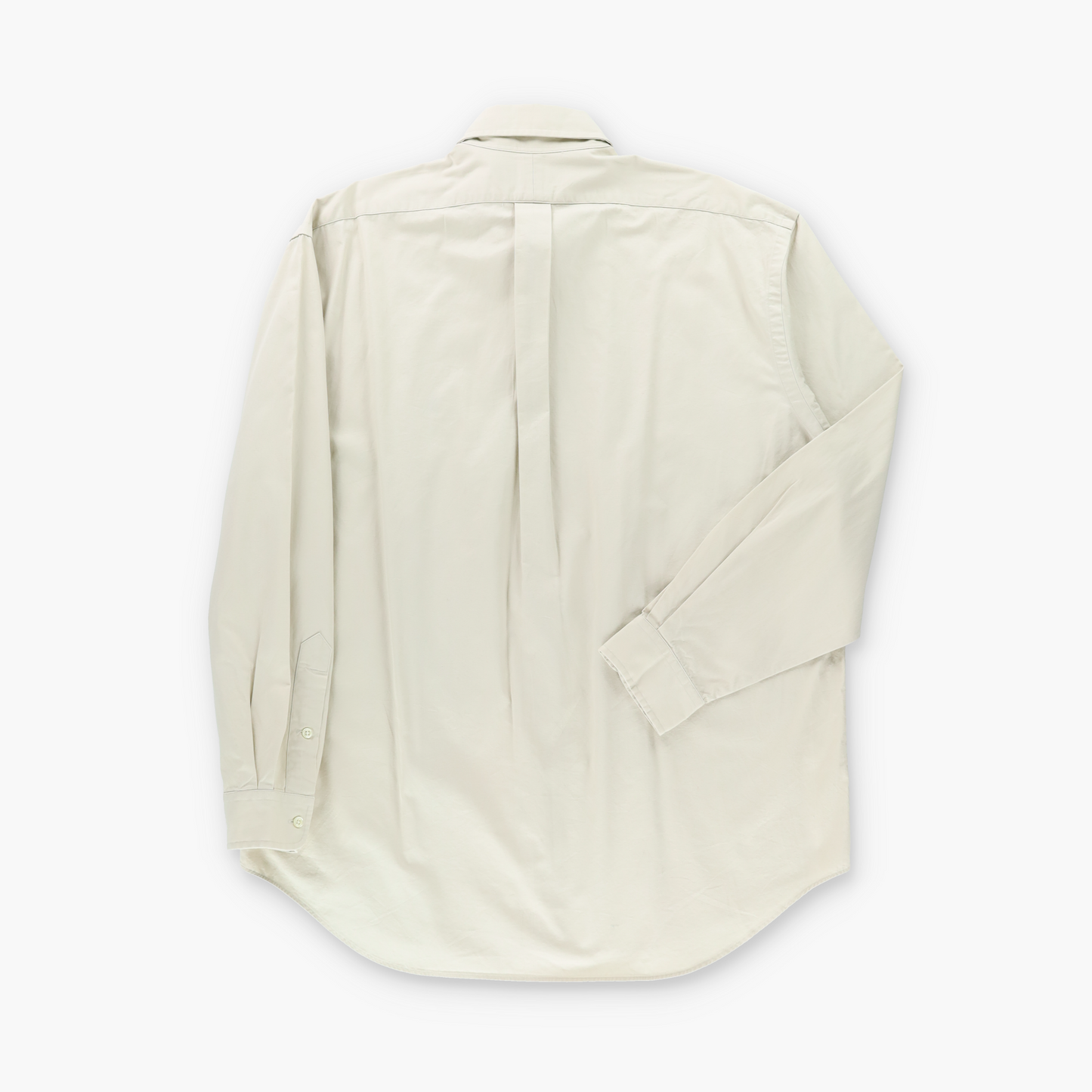 RALPH LAUREN 'Blake' Khaki & Green Embroidered Logo Long Sleeve Shirt (L TALL)