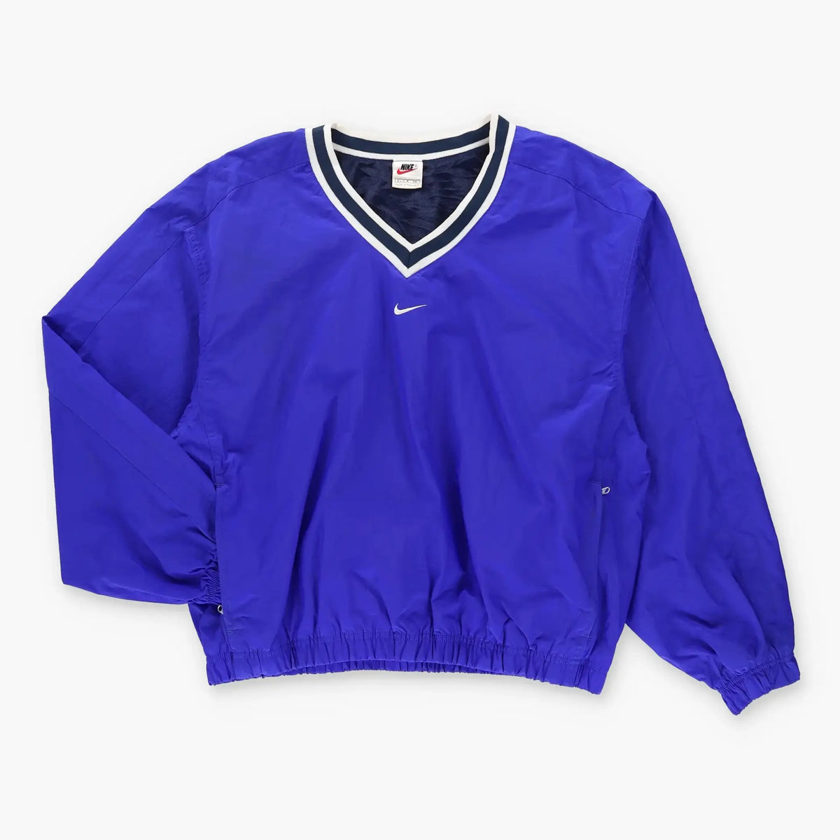 NIKE Bright Blue Embroidered Centre Swoosh Logo Windbreaker Pop Over (S) Vintage Sole Melbourne