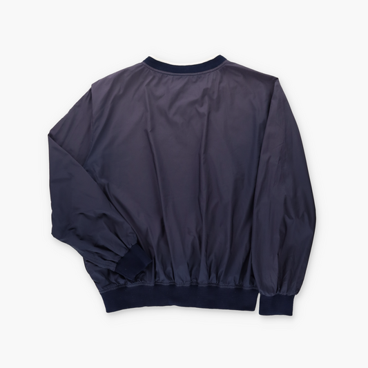 RALPH LAUREN POLO SPORT Navy Embroidered Logo V-Neck Windbreaker Pullover (M)