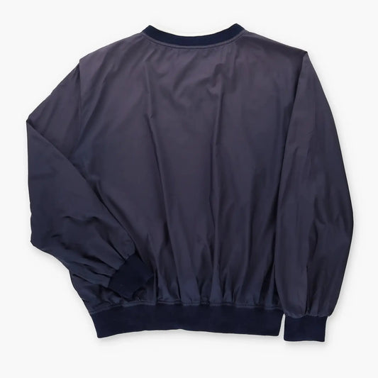 RALPH LAUREN POLO SPORT Navy Embroidered Logo V-Neck Windbreaker Pullover (M) Vintage Sole Melbourne