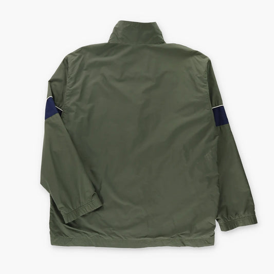 NIKE Green & Blue Embroidered Swoosh Logo Full Zip Windbreaker Jacket (L) Vintage Sole Melbourne