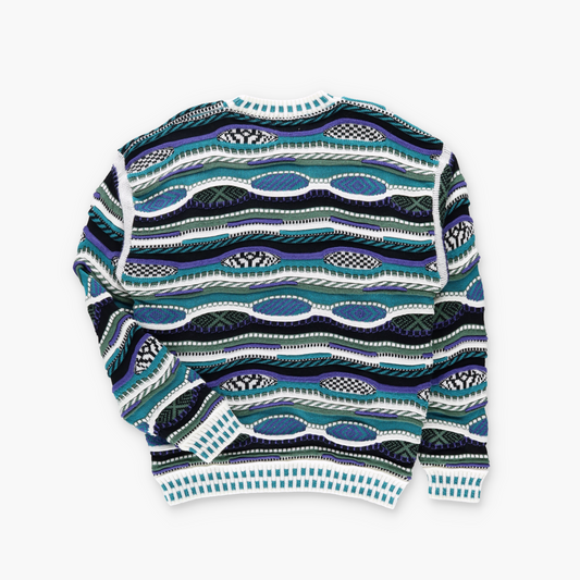 PROTEGE Cool Toned Multicolour USA Made Coogi Style 3D Knit (L)