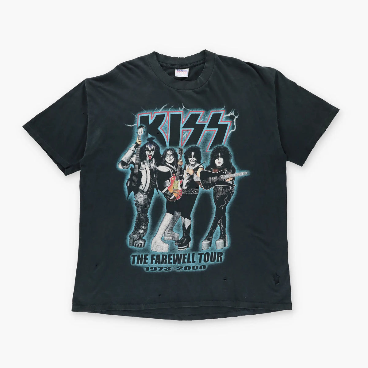 'The Farewell Tour 1973-2000' KISS Single Stitch Double Sided Black Vintage Band Tee (XL-XXL) Vintage Sole Melbourne