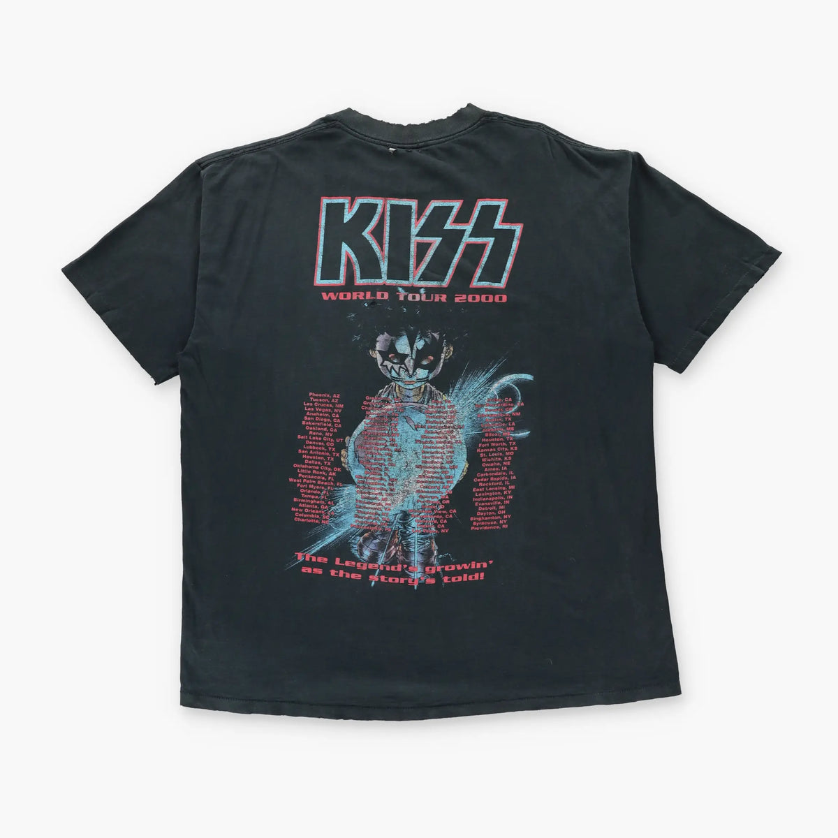 'The Farewell Tour 1973-2000' KISS Single Stitch Double Sided Black Vintage Band Tee (XL-XXL) Vintage Sole Melbourne