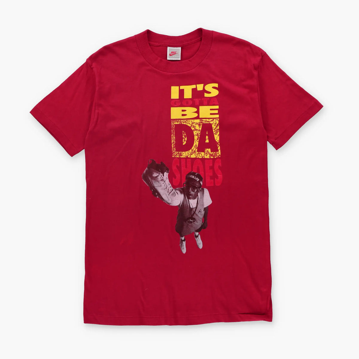 NIKE 'It Gotta Be Da Shoes' Spike Lee USA Made Single Stitch Red Tee (S) Vintage Sole Melbourne