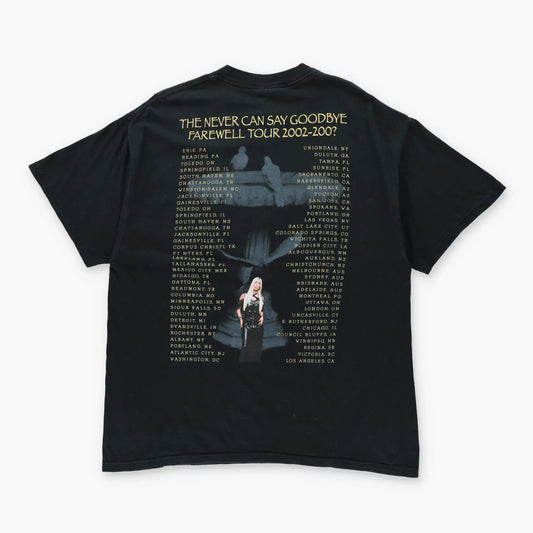 Cher 'The Never Can Say Goodbye Farewell Tour' Black Double Sided Vintage T-Shirt (XL) Vintage Sole Melbourne