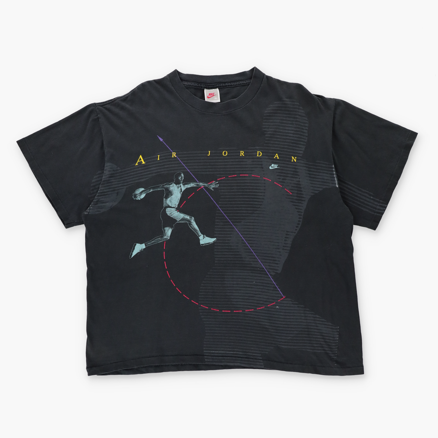 NIKE Air Jordan USA Made Single Stitch Basketball Graphic T-Shirt (XL)