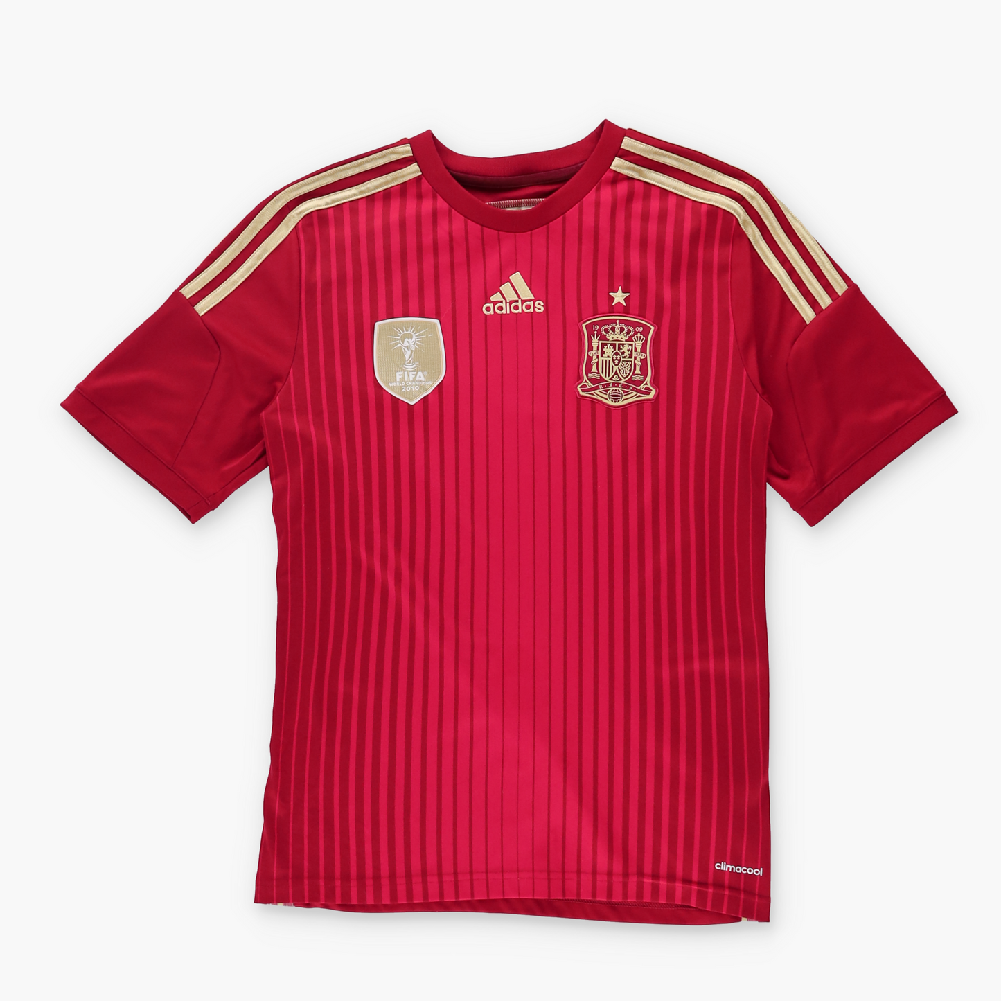 ADIDAS World Cup 2010 Champions Spain Player Soccer Football Jersey (XS)