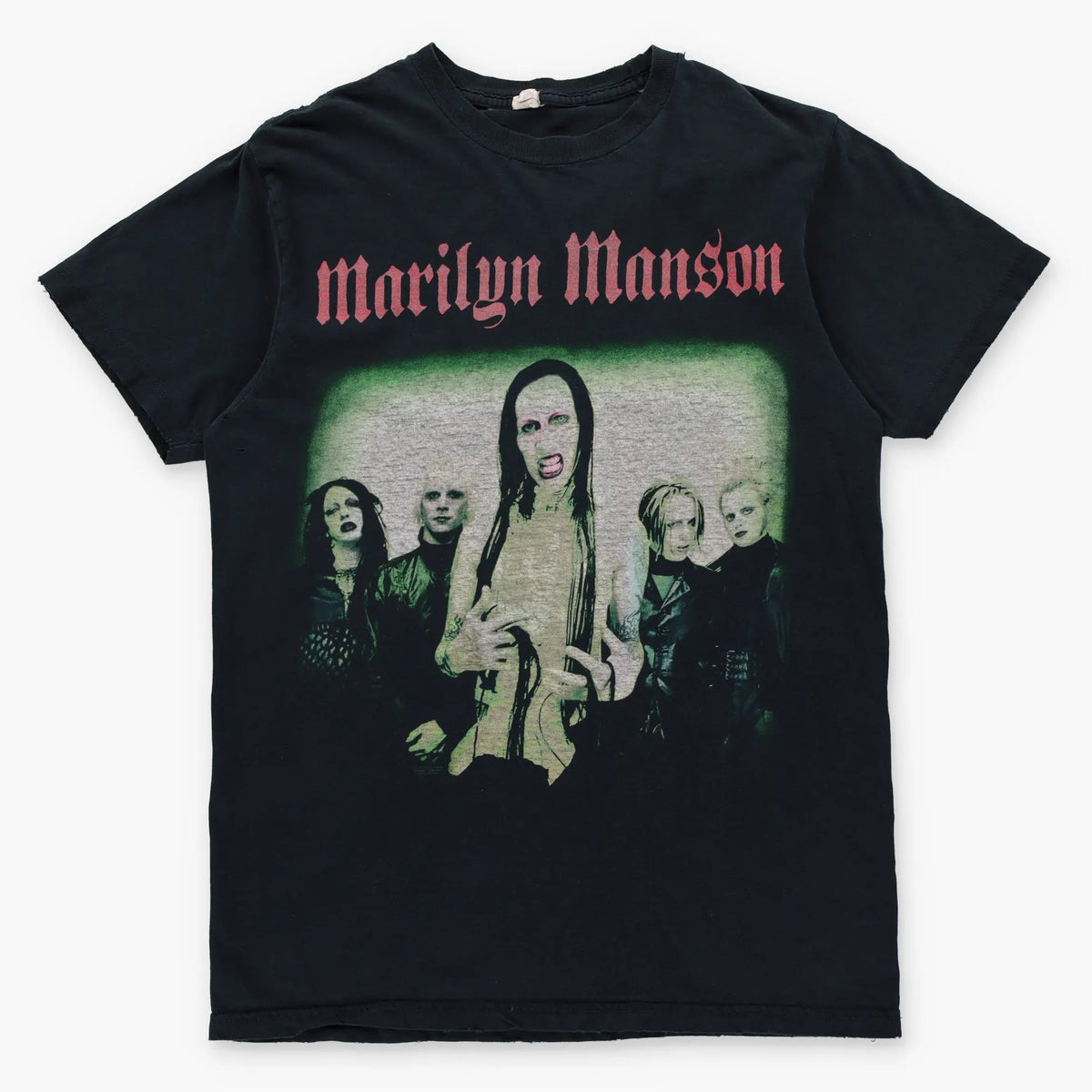 Marilyn Manson BAY ISLAND Y2K Style Black Band Tee (M) Vintage Sole Melbourne