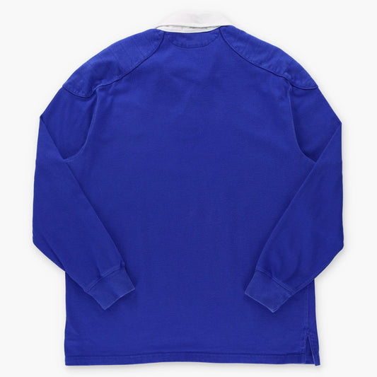 RALPH LAUREN POLO Bright Blue & Red Embroidered Big Pony Rugby Sweatshirt (M-L) Vintage Sole Melbourne