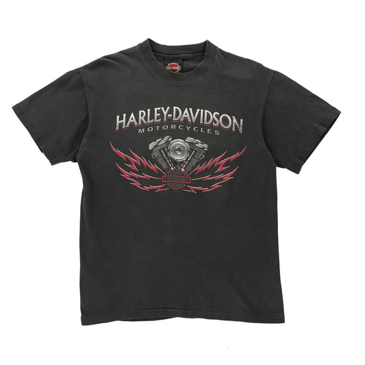 HARLEY DAVIDSON 'Glendale Arizona' Flame USA Made Motorcycle T-Shirt (S-M)