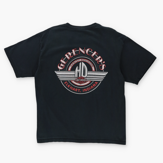 HARLEY DAVIDSON Flame Double Sided USA Made T-Shirt (M-L)
