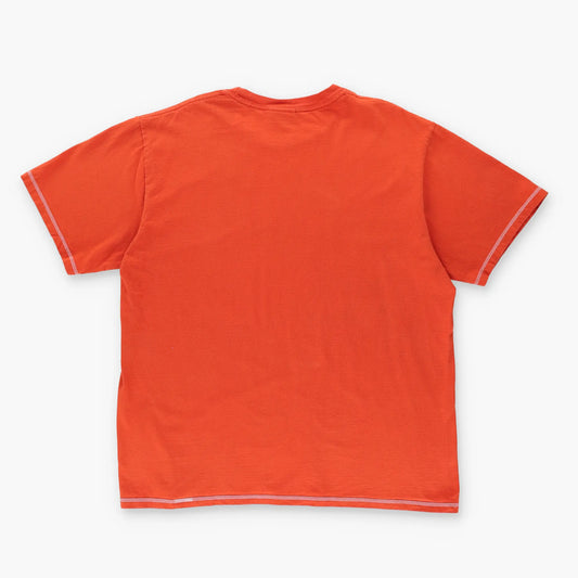 NIKE Spell Out Centre Swoosh Logo Orange Cotton T-Shirt (L) Vintage Sole Melbourne