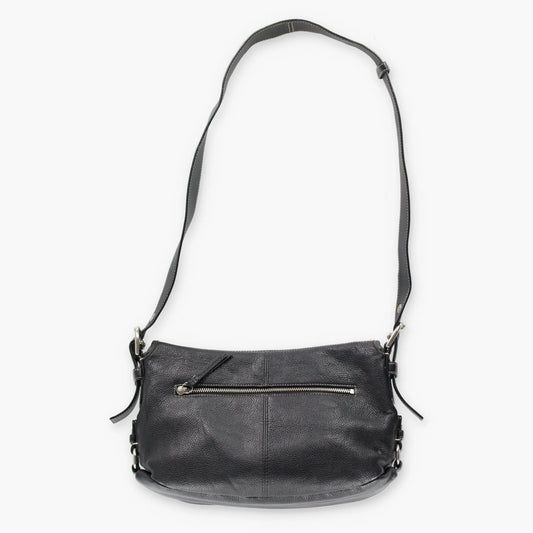 Vintage COACH C1069 F15170 Legacy Turnlock Flap Crossbody Black Leather Satchel Bag