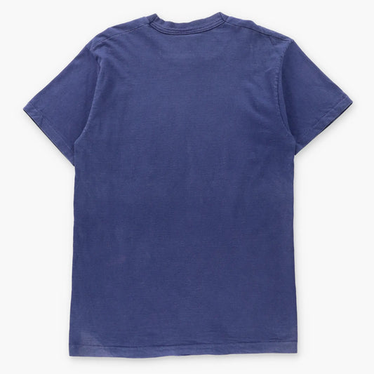 Vintage DISNEY Winnie The Pooh Illustration USA Made Navy Blue T-Shirt (M TALL)
