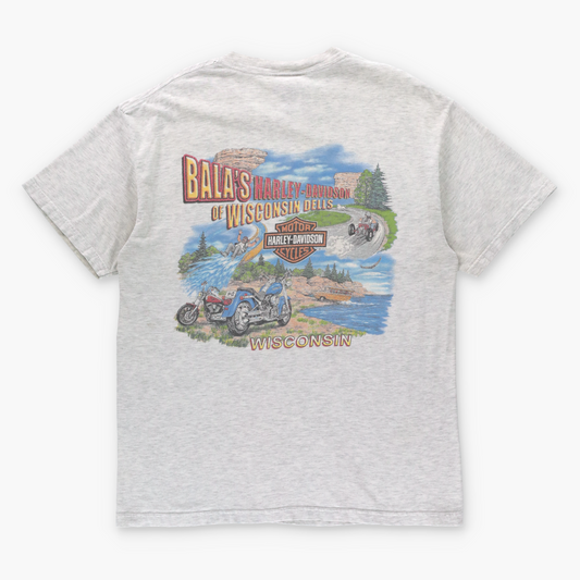 HARLEY DAVIDSON "Ride It Like You Stole It" Wisconsin Double Sided Grey T-Shirt USA Made (M-L)