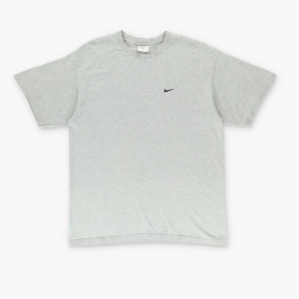 NIKE Embroidered Swoosh Logo Grey & Black Tee (L) Vintage Sole Melbourne