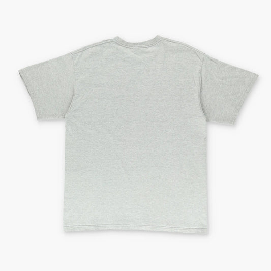 NIKE Embroidered Swoosh Logo Grey & Black Tee (L) Vintage Sole Melbourne