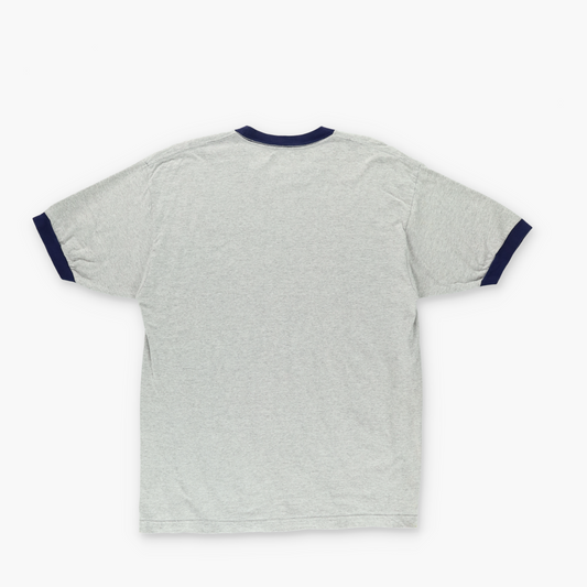 REEBOK Grey & Navy Logo Ringer Tee (L-XL)