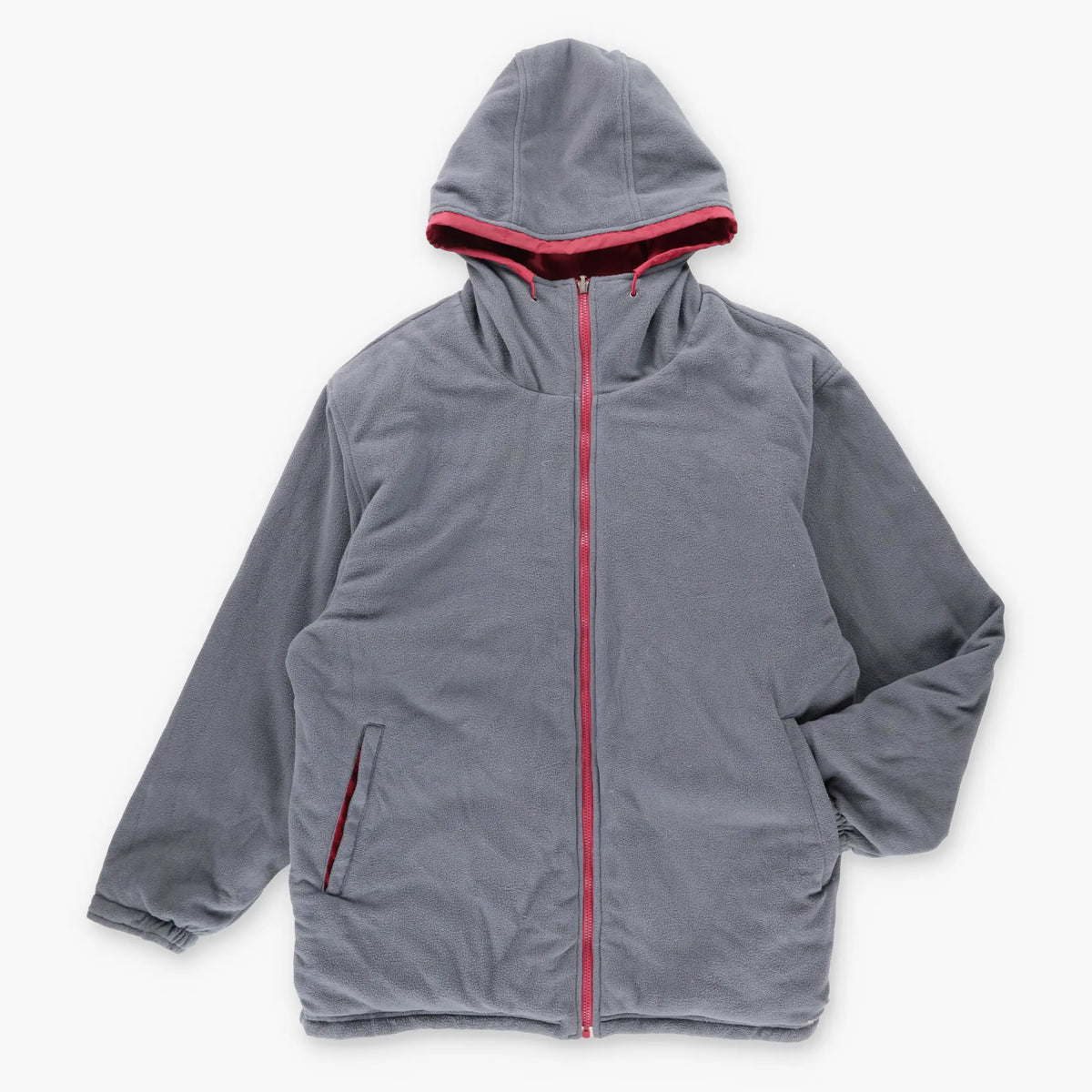 NIKE Vintage REVERSIBLE Swoosh Fleece Lined Zip Up Hooded Red Jacket (XL-XXL) Vintage Sole Melbourne