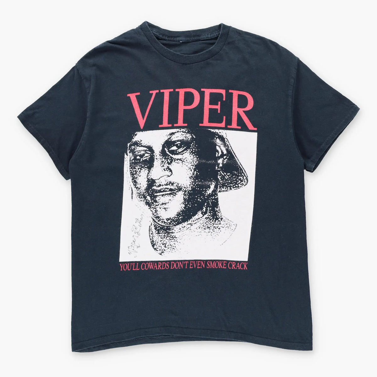 Vintage Autographed VIPER "You’ll Cowards Don’t Even Smoke Crack" Double Sided Rap Tee (L) Vintage Sole Melbourne
