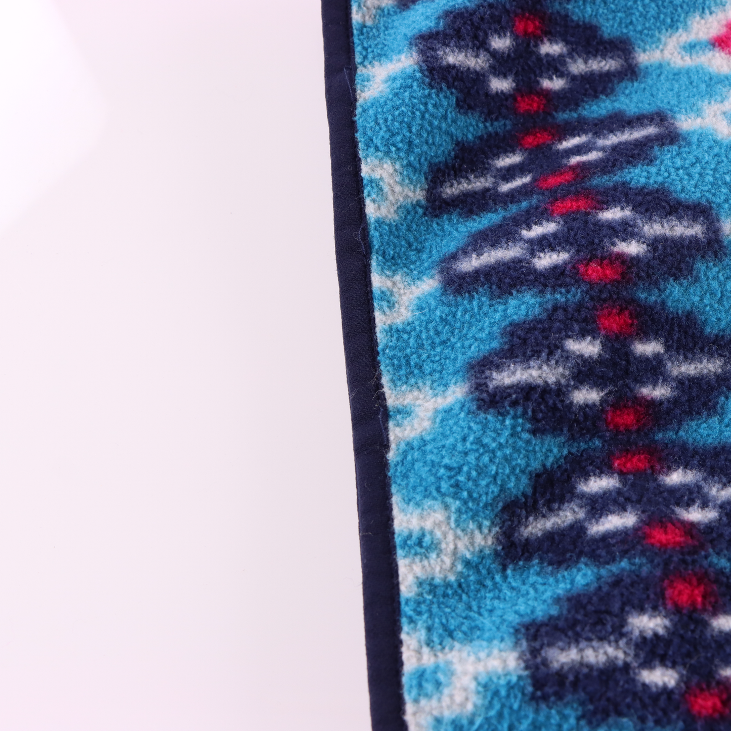 PATAGONIA Blue & Red 'Synchilla' Aztec Stripe 1/4 Snap Fleece Sweatshirt (XXS)