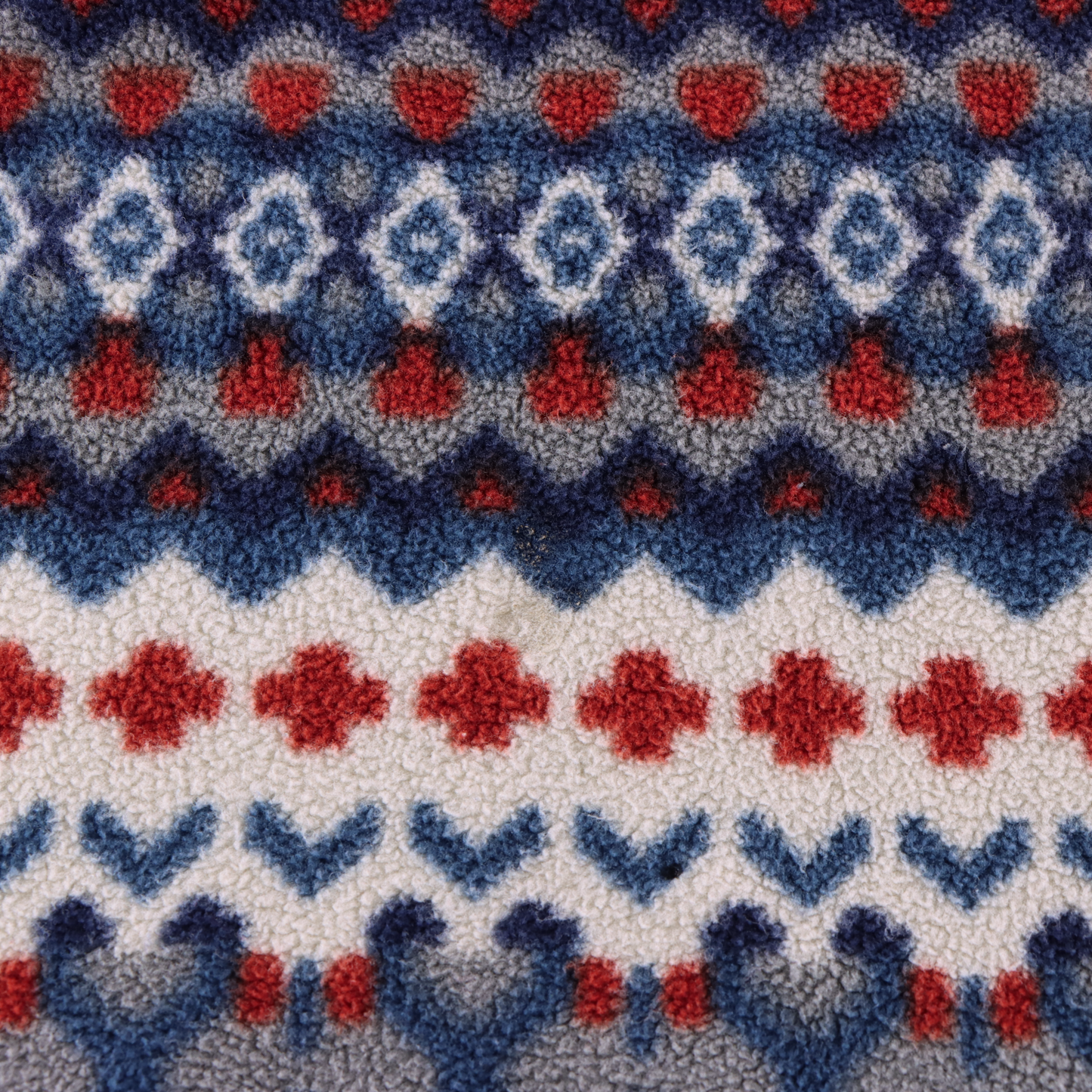 PATAGONIA 'Synchilla' Brick Red & Blue Aztec Cliff 1/4 Snap Fleece Sweatshirt (XL-XXL)
