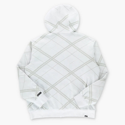 QUIKSILVER Grey & White Spell Out Fleece-Lined Full Zip Hoodie Sweatshirt (XL) Vintage Sole Melbourne