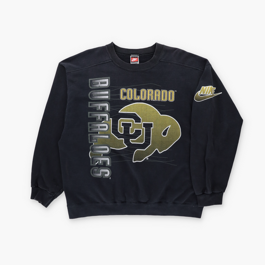 BOOTLEG Nike USA Made Colorado Buffaloes Football Black & Yellow Sweatshirt (L-XL)