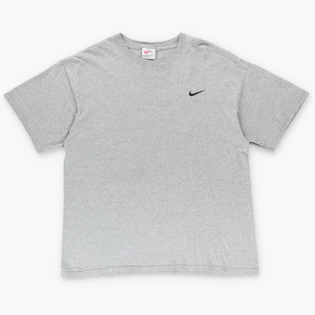 NIKE Embroidered Swoosh Logo USA Made Grey & Black Tee (L) Vintage Sole Melbourne