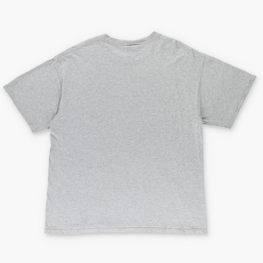 NIKE Embroidered Swoosh Logo USA Made Grey & Black Tee (L)