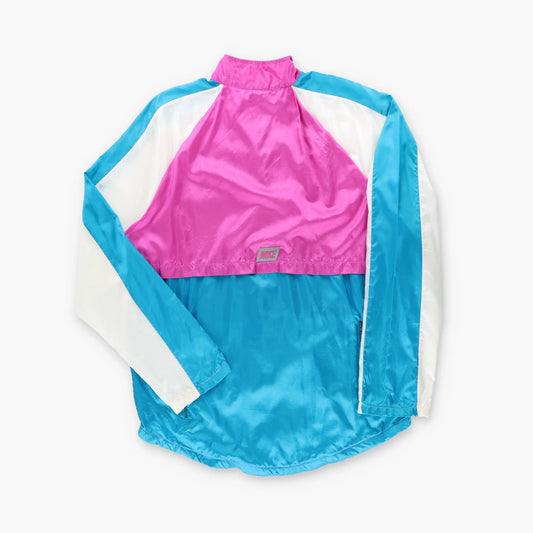 NIKE Hot Pink & Aqua Blue Lightweight Windbreaker Pop Over (Women's M) Vintage Sole Melbourne