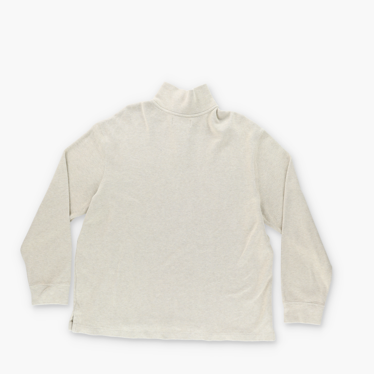 RALPH LAUREN POLO Small Pony Beige Knit 1/4 Zip Sweater (XL)