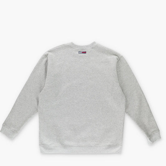 TOMMY HILFIGER 'Athletics' Spell Out Logo Grey Sweatshirt (L) Vintage Sole Melbourne