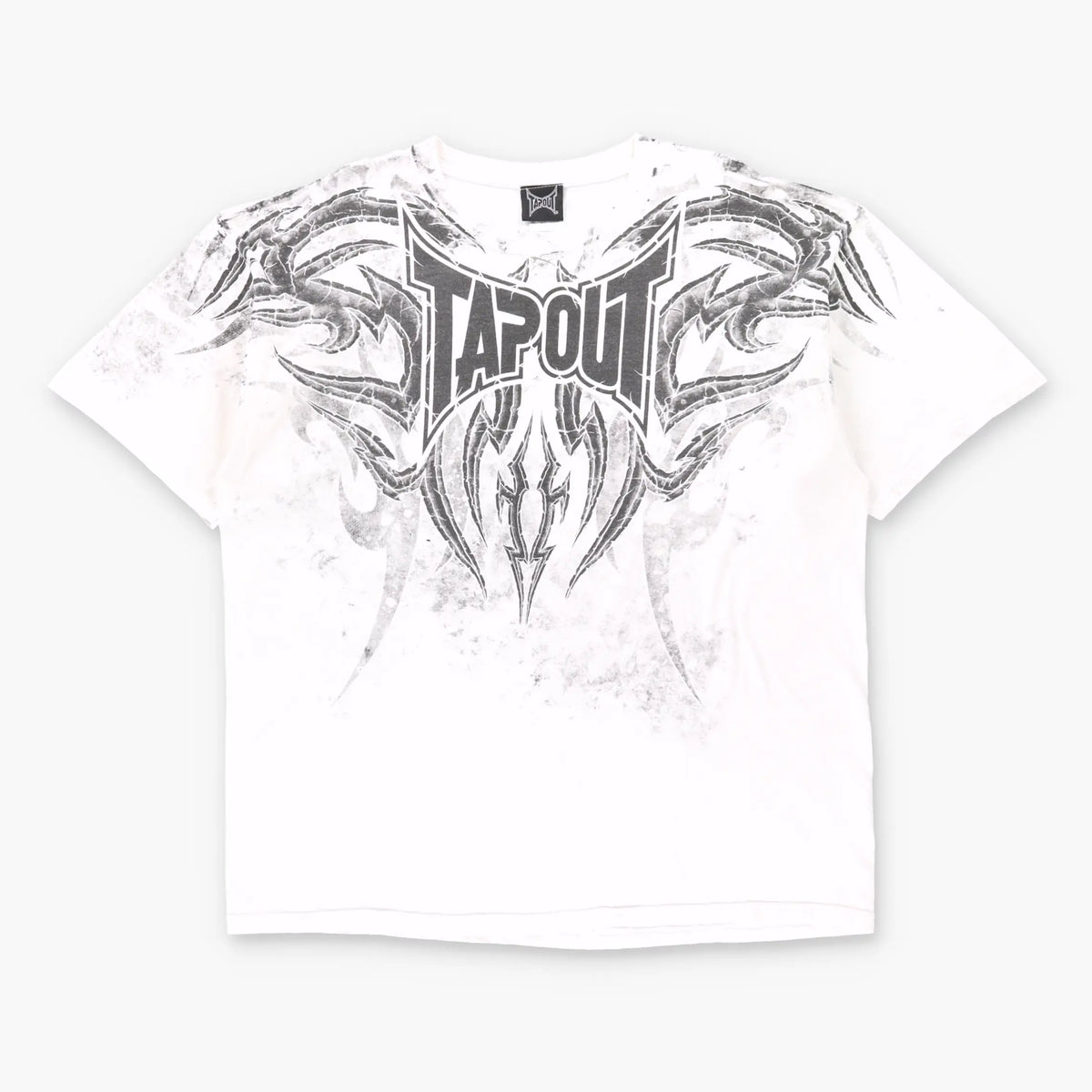 Vintage TAPOUT White Y2K Wrestling T-Shirt (XL)