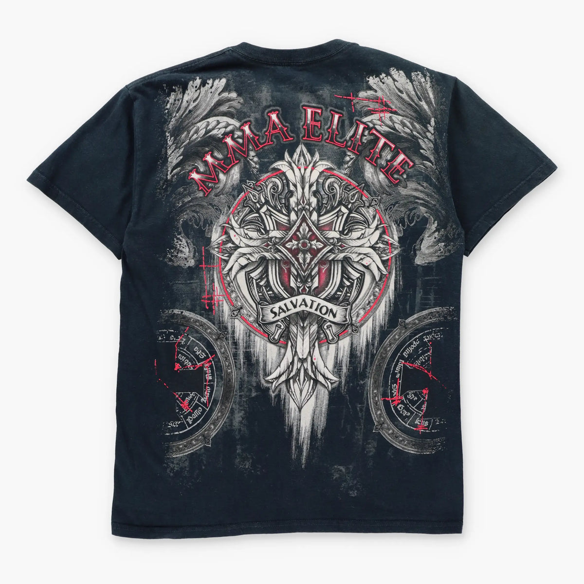 MMA ELITE "Salvation" Y2K Cross Black Vintage Tee (M)