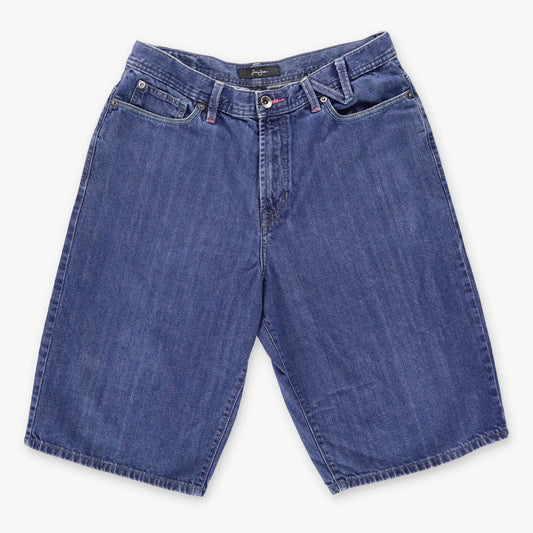 SEAN JOHN Y2K Colourful Stitching Jorts Denim Jean Shorts (34) - Vintage Sole Melbourne