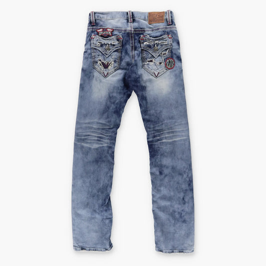 AFFLICTION Y2K Patchwork Grunge Distressed Acid Wash Jeans (31) - Vintage Sole Melbourne