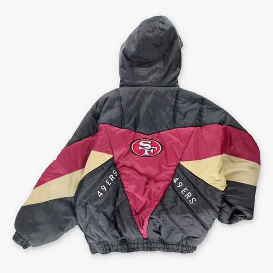 Vintage 49ERS NFL Embroidered Korea Made Football Puffer Jacket (XL) Vintage Sole Melbourne