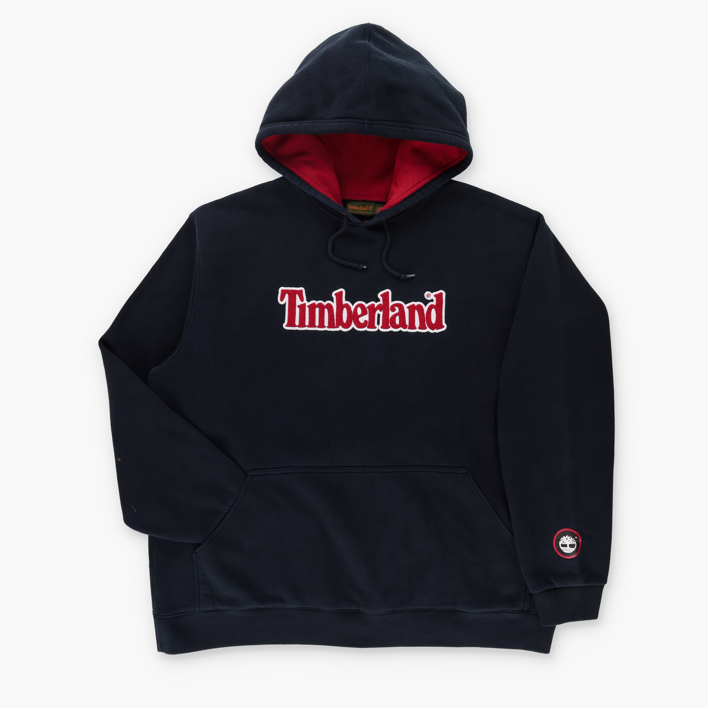 TIMBERLAND Red & Black Spell Out Hoodie Sweatshirt (XXL TALL)