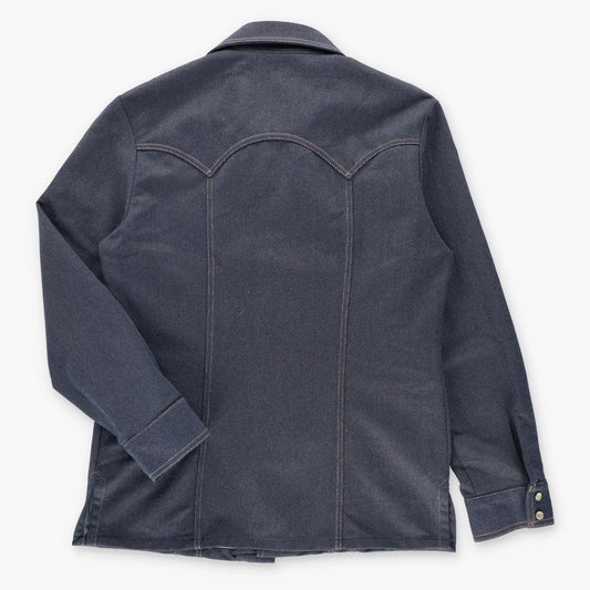 Vintage LEVI'S Orange Tab Pearl Snap Button Navy Blue Western Shacket (M) Vintage Sole Melbourne