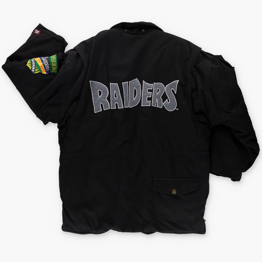 LAS VEGAS RAIDERS NFL Embroidered Black Football Jacket (L-XL)