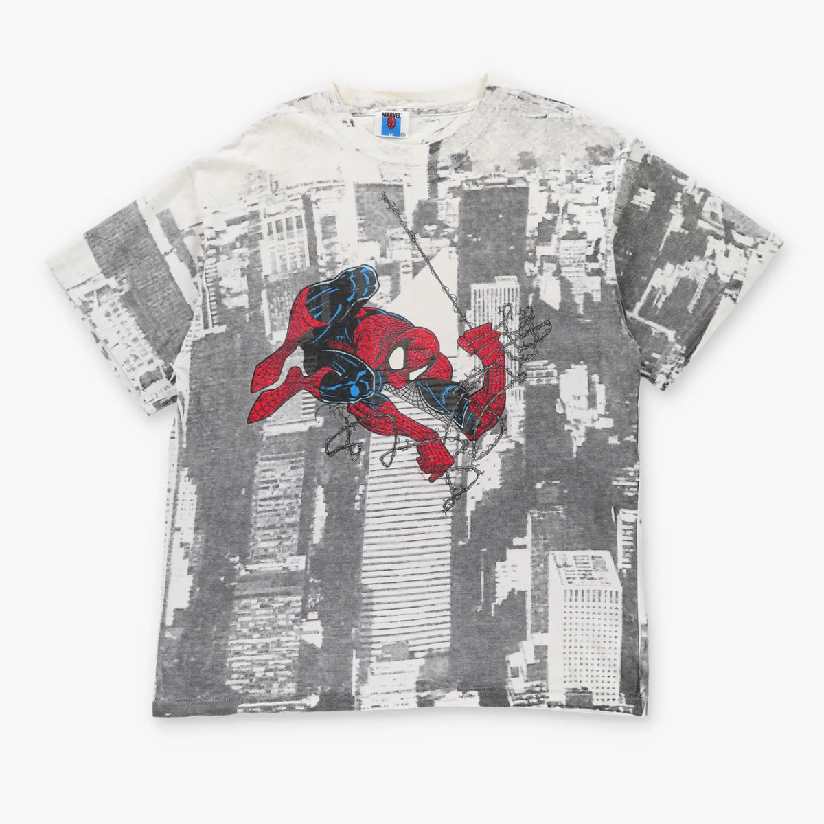 MARVEL 1991 Vintage Spiderman Single Stitch All Over T-Shirt (XL) Vintage Sole Melbourne